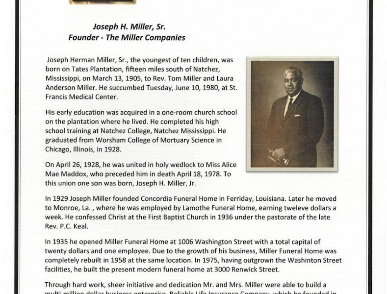 Miller Funeral Home Inc